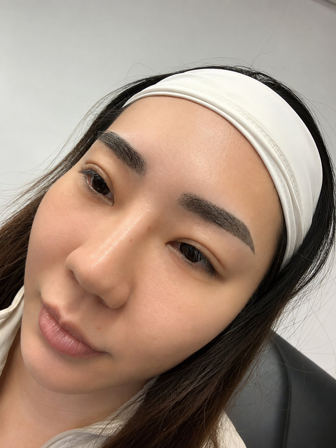 Ombre brow embroidery, fresh