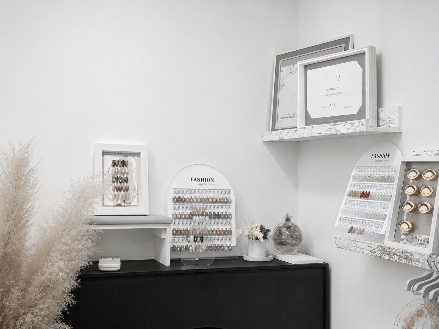 Colour swatch display inside the beeu. studio